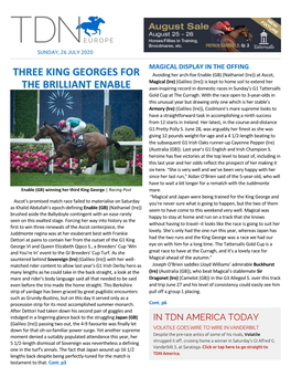 Three King Georges for the Brilliant Enable