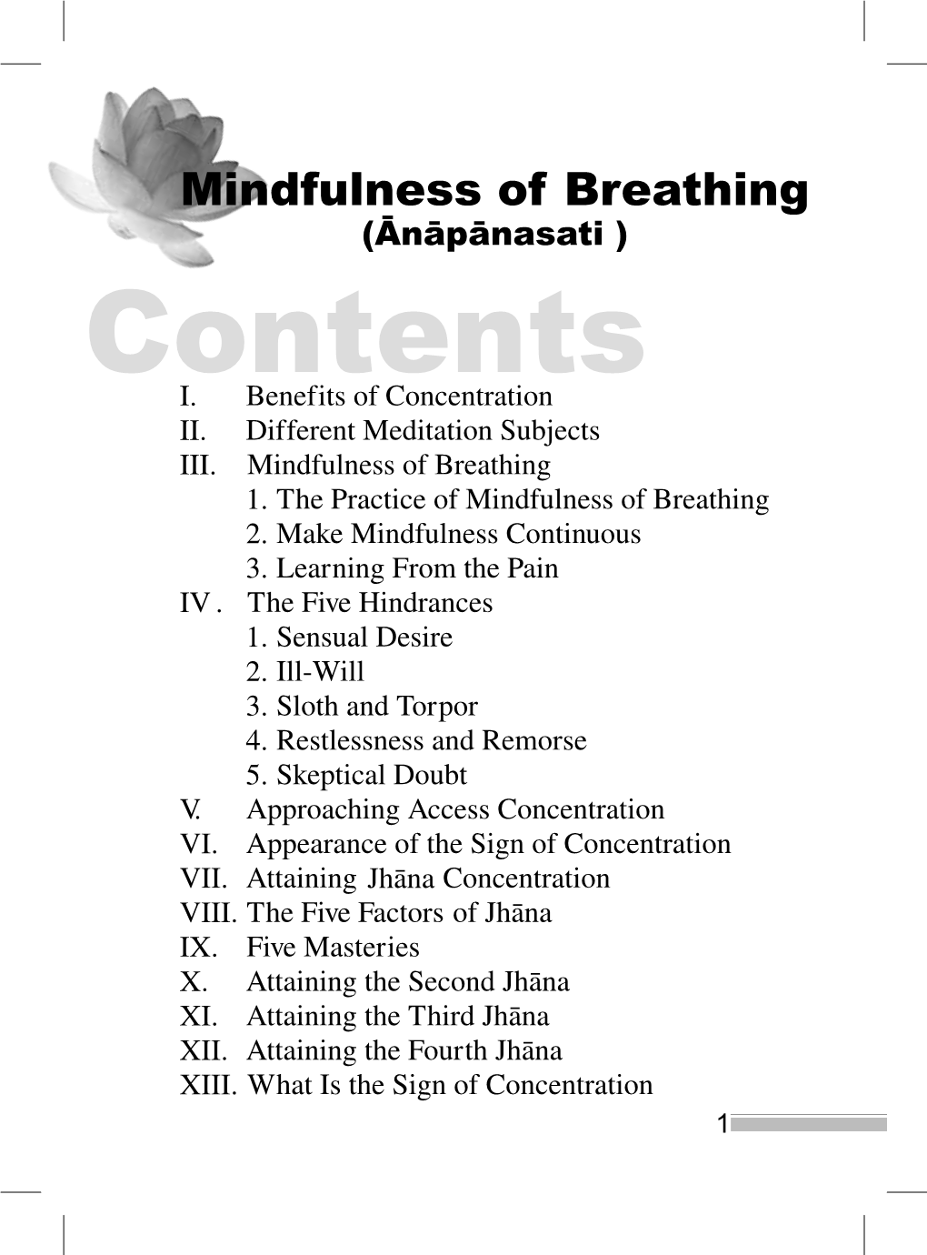 Mindfulness of Breathing (Ānāpānasati )