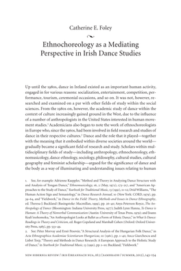 Ethnochoreology As a Mediating Perspective in Irish Dance Studies