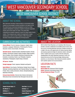 West Vancouver Secondary School West Vancouver School District