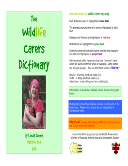 Wildlife Carers Dictionary