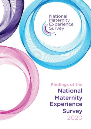 Findings of the National Maternity Experience Survey 2020 Thank You!