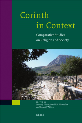 Corinth in Context Supplements to Novum Testamentum
