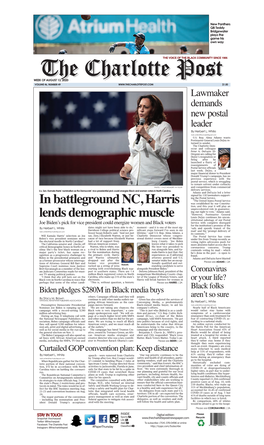 In Battleground NC, Harris Lends Demographic Muscle