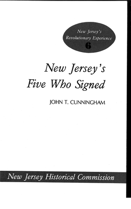 New Jersey's Five Who Signed