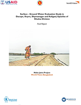 Ground Water Evaluation Study in Dacope, Koyra, Shymanagar and Kaliganj Upazilas of Khulna Division
