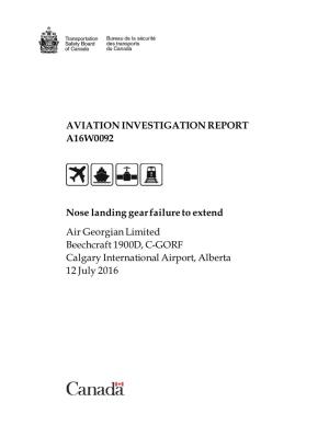 Aviation Investigation Report A16w0092