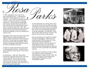 Rosa Parks Brochure.Qxd