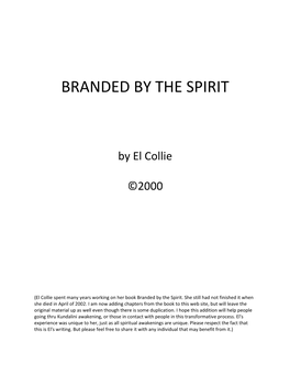 Branded by the Spirit