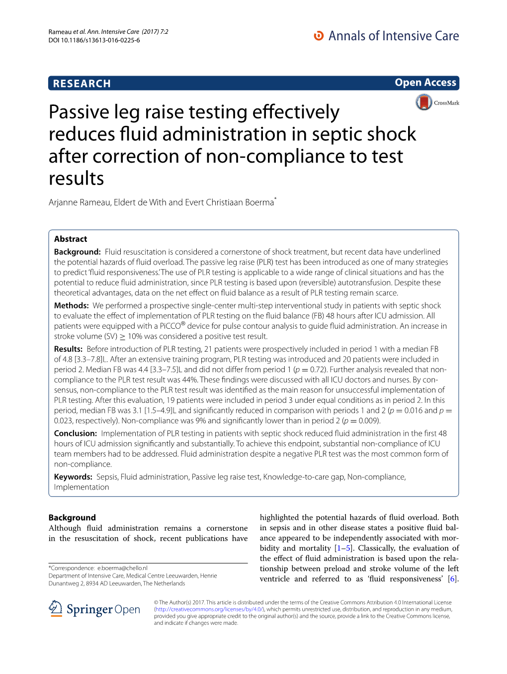 Passive Leg Raise Testing Effectively Reduces Fluid Administration In