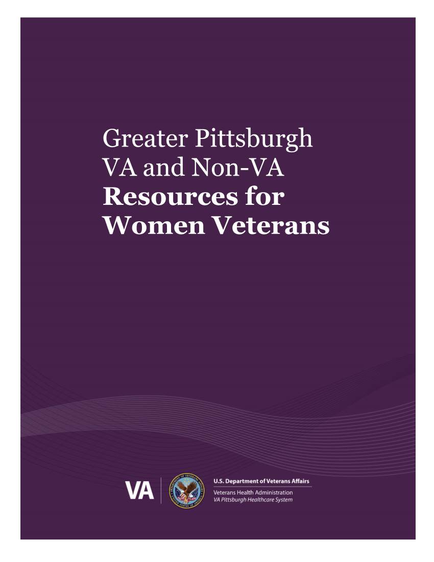 Greater Pittsburgh VA and Non-VA Resources for Women Veterans