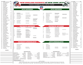 New England Patriots at New York Jets