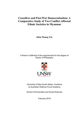 A Comparative Study of Two Conflict-Affected Ethnic Societies in Myanmar