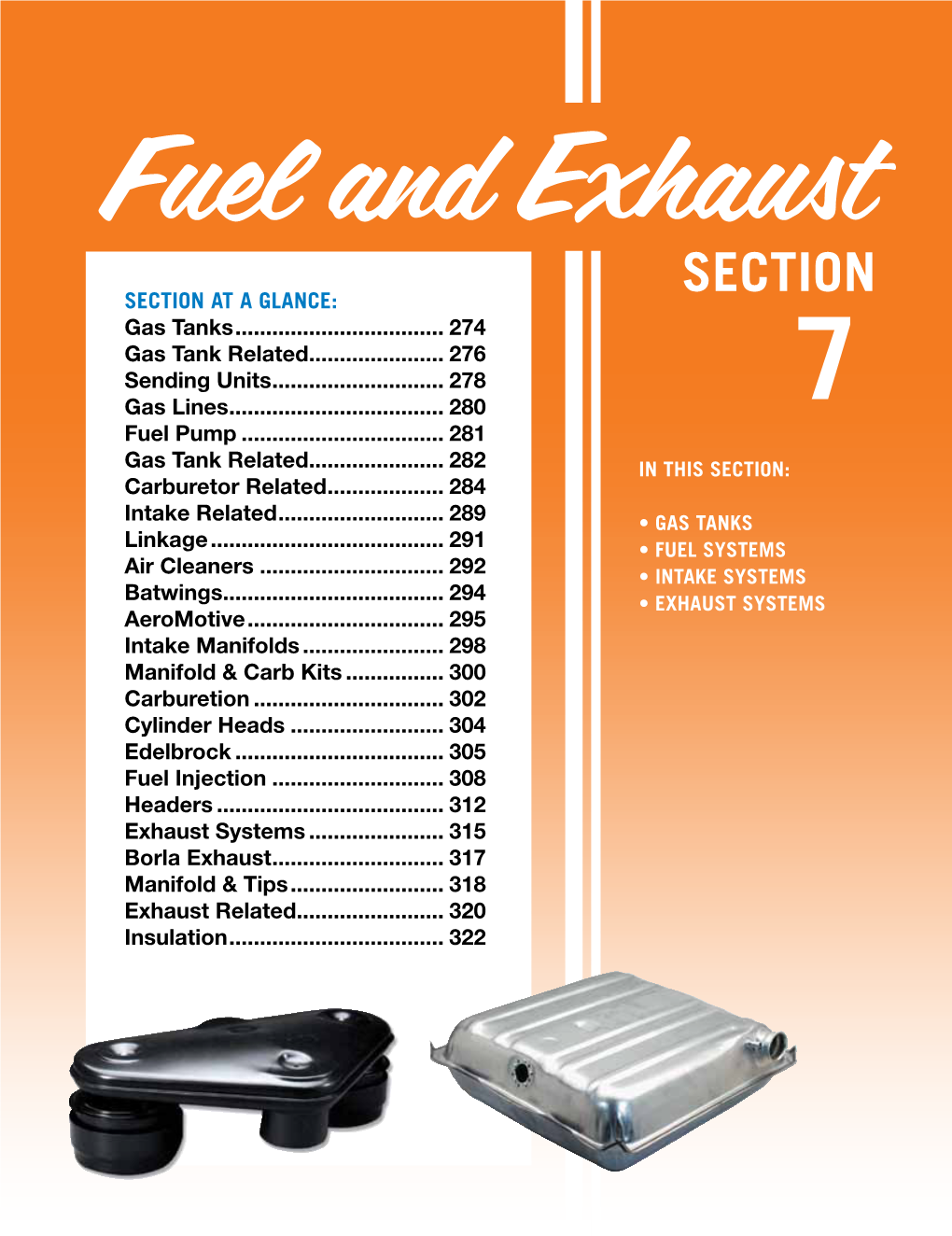 SECTION at a GLANCE: SECTION Gas Tanks