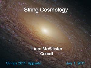 String Cosmology”  “Should Be an Overview of the Whole Activity!” New Ideas About Gravity Cf