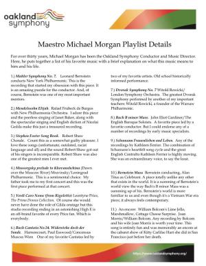 Michael Morgan Playlist