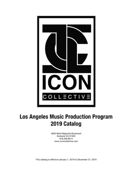 Los Angeles Music Production Program 2019 Catalog