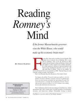 Reading Romney's Mind