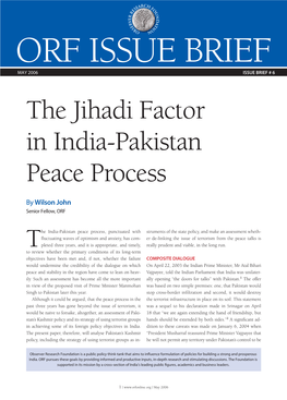 The Jihadi Factor in India-Pakistan Peace Process