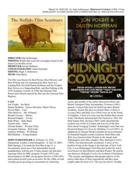 MIDNIGHT COWBOY (1969, 113M) Spelling and Style—Use of Italics, Quotation Marks Or Nothing at All for Titles, E.G.—Follows the Form of the Sources