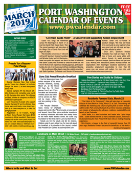 March 2019 Calendarcalendar Ofof Eventsevents