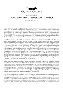 Carols from King's: Centenary Celebration