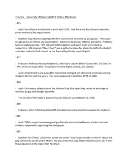 LGBTQ History Timeline