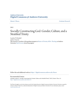 Gender, Culture, and a Stratified Trinity" (2012)