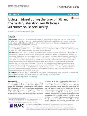 Living in Mosul During the Time of ISIS and the Military Liberation: Results from a 40-Cluster Household Survey R