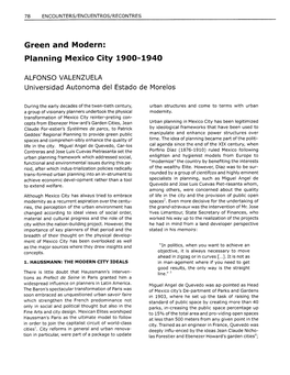 Planning Mexico City 1900-1940
