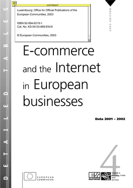 E-Commerce and the Internet in European Businesses