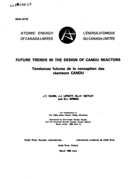 Future Trends in the Design of Candu Reactors