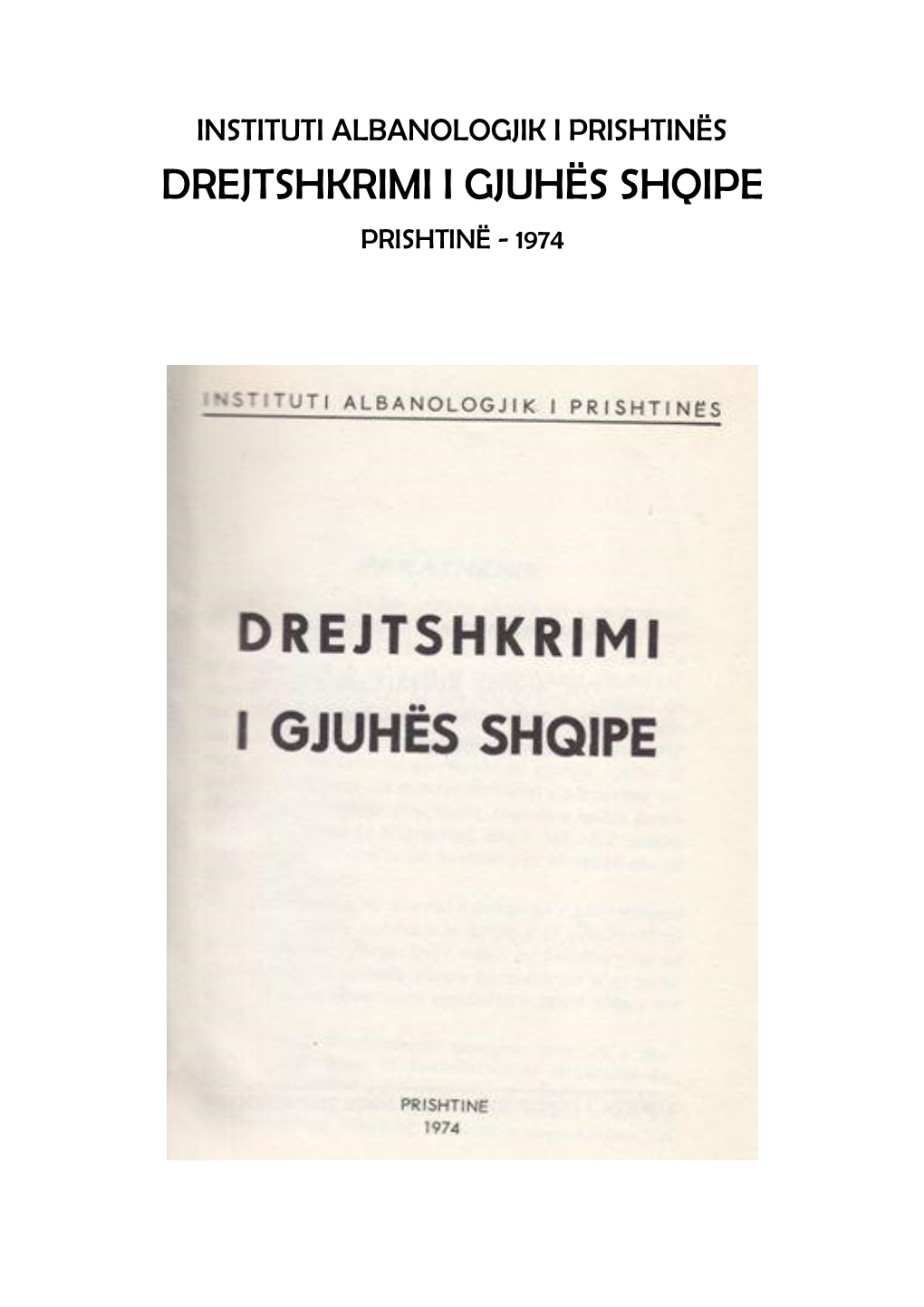Drejtshkrimi I Gjuhës Shqipe