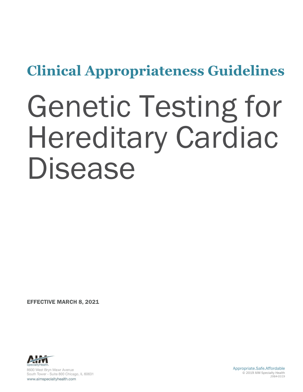 Genetic Testing for Hereditary Cardiac Disease