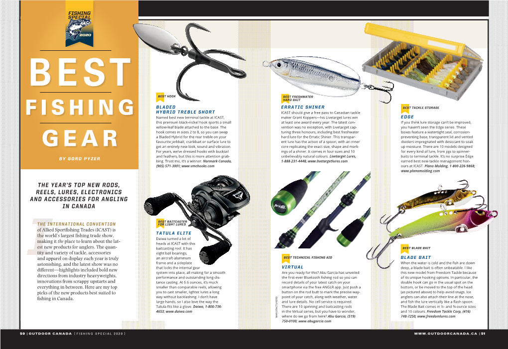 The Year's Top New Rods, Reels, Lures, Electronics