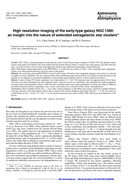 High Resolution Imaging of the Early-Type Galaxy NGC 1380: an Insight Into the Nature of Extended Extragalactic Star Clusters