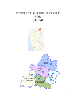 District Survey Report for Bidar