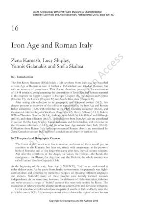 Iron Age and Roman Italy