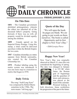Daily Chronicles January
