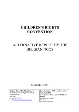 Children's Rights Convention Alternative Report by The