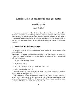 Ramification in Arithmetic and Geometry