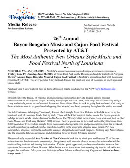 The Most Authentic New Orleans Style Music and Food Festival North Of