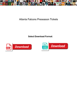 Atlanta Falcons Preseason Tickets