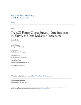 The ACS Fornax Cluster Survey. I. Introduction to the Survey and Data