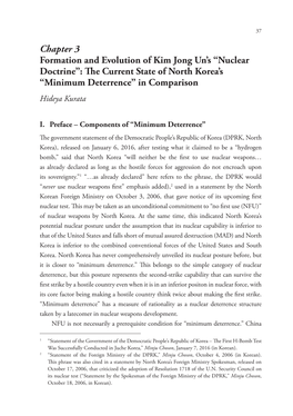Chapter 3 Formation and Evolution of Kim Jong Un's “Nuclear Doctrine