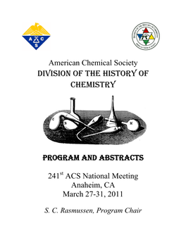 American Chemical Society DIVISION of the HISTORY of CHEMISTRY