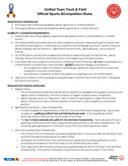 Unified Track and Field Sports & Competition Rules