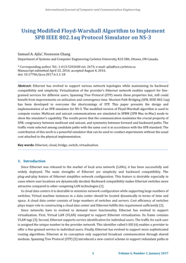 Using Modified Floyd-Warshall Algorithm to Implement SPB IEEE 802.1Aq Protocol Simulator on NS-3