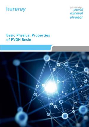 Basic Physical Properties of PVOH Resin Basic Physical Properties of PVOH Resin
