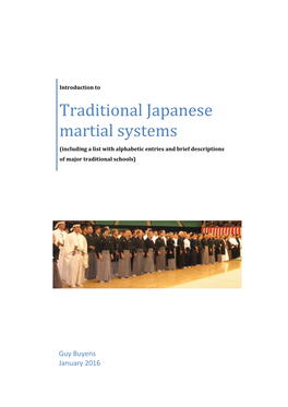 Traditional Japanese Martial Systems